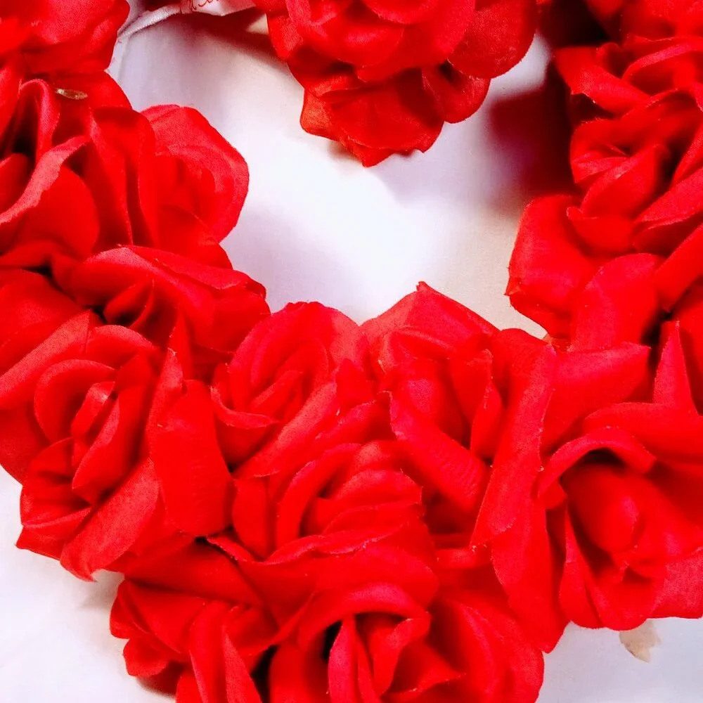 Valentine's Day Heart of Roses Decor, Love Wall Art Gift for Her, Wall Display